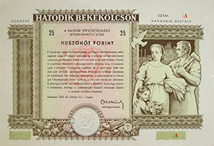 1955 - Hatodik Bkeklcsn 25 forint