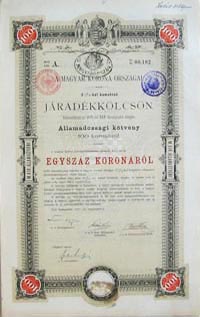 llamadssgi Ktvny- Jradkklcsn 100 korona 1897