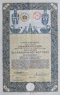 llamadssgi Ktvny- Jradkklcsn 100 korona 1916