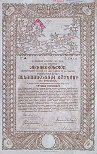 llamadssgi Ktvny- Jradkklcsn 100 korona 1917 5,5%!