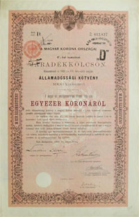 llamadssgi Ktvny- Jradkklcsn 1000 korona 1900