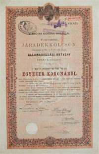 llamadssgi Ktvny- Jradkklcsn 1000 korona 1903