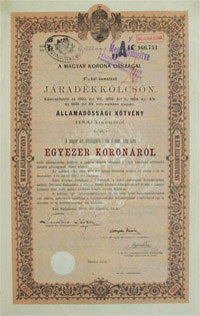 llamadssgi Ktvny- Jradkklcsn 1000 korona 1910
