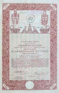 llamadssgi Ktvny- Jradkklcsn 1000 korona 1914