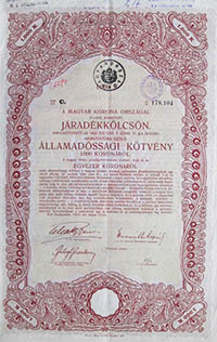 llamadssgi Ktvny- Jradkklcsn 1000 korona 1917