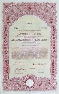 llamadssgi Ktvny- Jradkklcsn 1000 korona 1917 november 6%