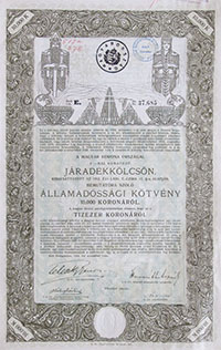 llamadssgi Ktvny- Jradkklcsn 10000 korona 1914