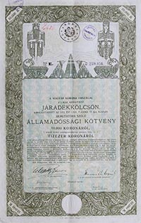 llamadssgi Ktvny- Jradkklcsn 10000 korona 1916