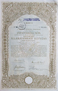 llamadssgi Ktvny- Jradkklcsn 10000 korona 1917 november 6%