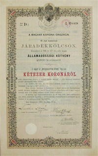 llamadssgi Ktvny- Jradkklcsn 2000 korona 1904
