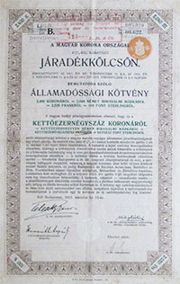 llamadssgi Ktvny- Jradkklcsn 2400 korona 1913