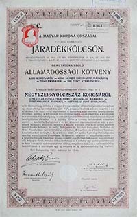 llamadssgi Ktvny- Jradkklcsn 4800 korona 1913