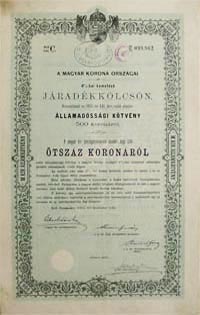 llamadssgi Ktvny- Jradkklcsn 500 korona 1892