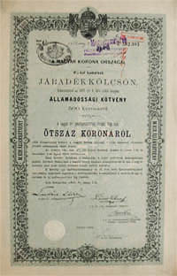 llamadssgi Ktvny- Jradkklcsn 500 korona 1903