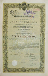 llamadssgi Ktvny- Jradkklcsn 5000 korona 1903