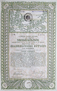 llamadssgi Ktvny- Jradkklcsn 5000 korona 1917 november 5,5%!