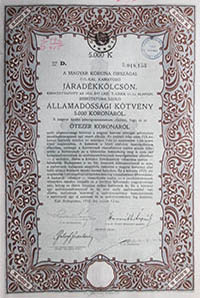 llamadssgi Ktvny- Jradkklcsn 5000 korona 1918