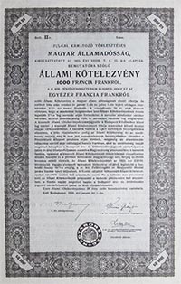 llamadssgi Ktvny llami Ktelezvny 1000 francia frank 1926