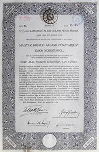 Magyar Kirlyi llami Pnztrjegy 10000 korona 1916