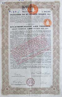 llamadssgi Ktvny- Jradkklcsn 1000 holland gulden 1924