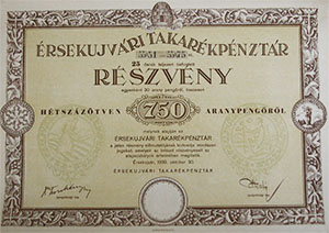 rsekjvri Npbank Rszvnytrsasg rszvny 25x30 750 aranypeng 1939