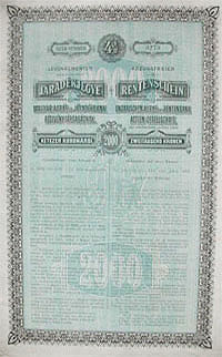 Magyar Agrr- s Jradkbank Rszvnytrsasg jradkjegy 2000 korona 1898