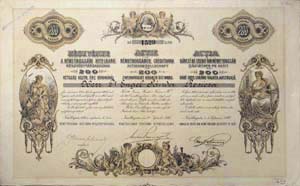 Nmetbogsni Hitelbank Rszvnytrsasg rszvny 200 korona 1897
