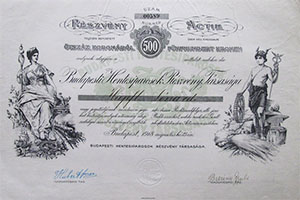 Budapesti Hentesiparosok Rszvnytrsasg 500 korona 1918