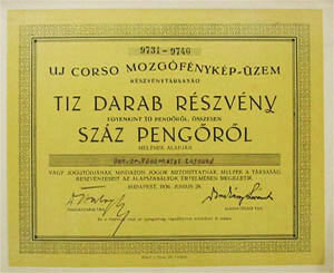 Uj Corso Mozgfnykp-zem Rszvnytrsasg rszvny 10x10 peng 1936