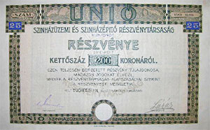 Uni Sznhzzemi s Sznhzpt Rszvnytrsasg rszvny 200 korona 1920