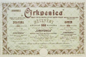 Cirkvenica Tengeri Frd s Klimatikus Gygyhely Rszvnytrsasg  rszvny 200 korona 1895