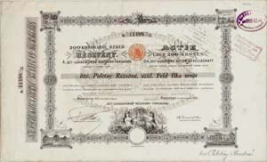 Szent Lukcs Frd Rszvnytrsasg rszvny 200 korona 1915
