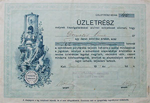Balatonarcsi Fogyasztsi s rtkest Szvetkezet zletrsz 10 korona 1914