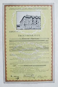 Lenke t 65-67. sz. Trsashz Szvetkezet zletrszjegy 1929