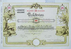 Magyar Mezgazdk Szvetkezete zletrsz 25x20 500 peng 1935