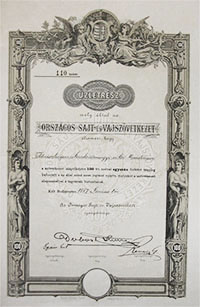 Orszgos Sajt- s Vajszvetkezet zletrsz 100 forint 1887