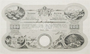Magyar ltalnos Ksznbnya Rszvnytrsasg 200 forint 1869