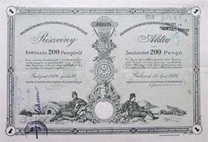 Magyar ltalnos Ksznbnya Rszvnytrsasg 200 peng 1926