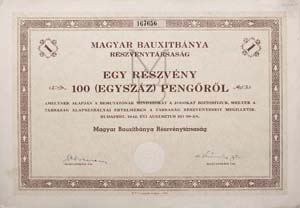 Magyar Bauxitbnya Rszvnytrsasg rszvny 100 peng 1942