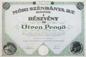 Mri Sznbnya Rszvnytrsasg rszvny 5x10 50 peng 1926