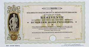 Sghegyi Bazaltbnya Rszvnytrsasg rszvny 20000 peng 1926 Alssg MINTA