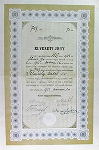 Budai Hegyplya Trsasg - Budavri Sikl lvezeti jegy 1888