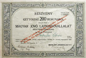 Magyar Jv Lapkiadvllalat 200 korona 1919