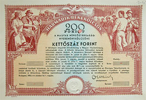 Harmadik Békekölcsön 200 forint