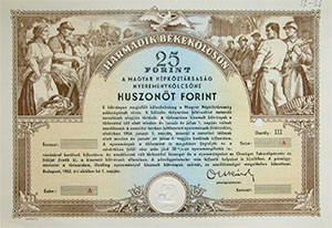 Harmadik Bkeklcsn 25 forint