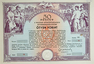 Harmadik Békekölcsön 50 forint