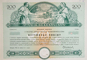 Ötödik Békekölcsön 200 forint