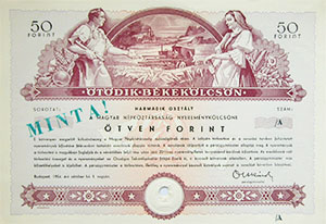 Ötödik Békekölcsön 50 forint