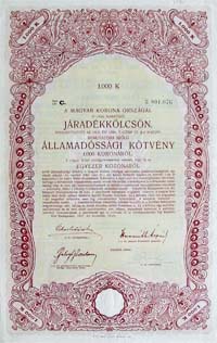 llamadssgi Ktvny- Jradkklcsn 1000 korona 1917 november 6%