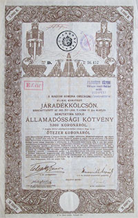 allamadossagi kotveny jaradekkolcson 5000 korona 1915 majus 6%